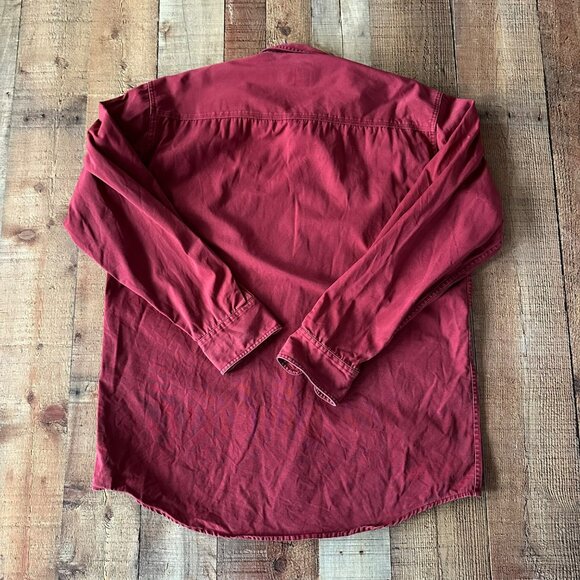 Cabela's Men's Size Large Maroon Long Sleeve Button Up - Picture 6 of 6